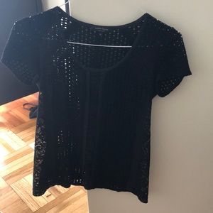 Nanette Lepire black sheer shirt